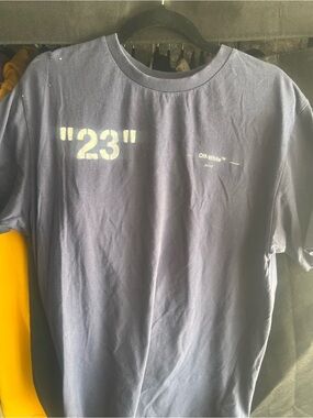 Off-White Navy Graphic "23" Short Sleeve Tee